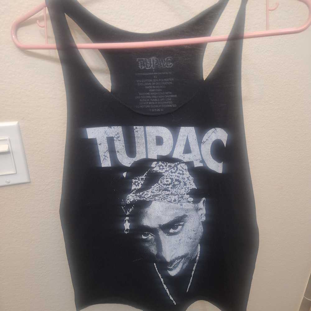 Tupac Black Graphic Tank Top